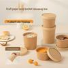 Disposable Kraft Paper Soup Containers with Lids