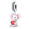 Jungfräuliches Kupfermetall Koala Elefant Kaninchen Haustier 3mm Charm Perlenkomponenten Perlenkomponenten Anhängerperlenkomponenten Ideal Entworfen für Geburtstage Hoch