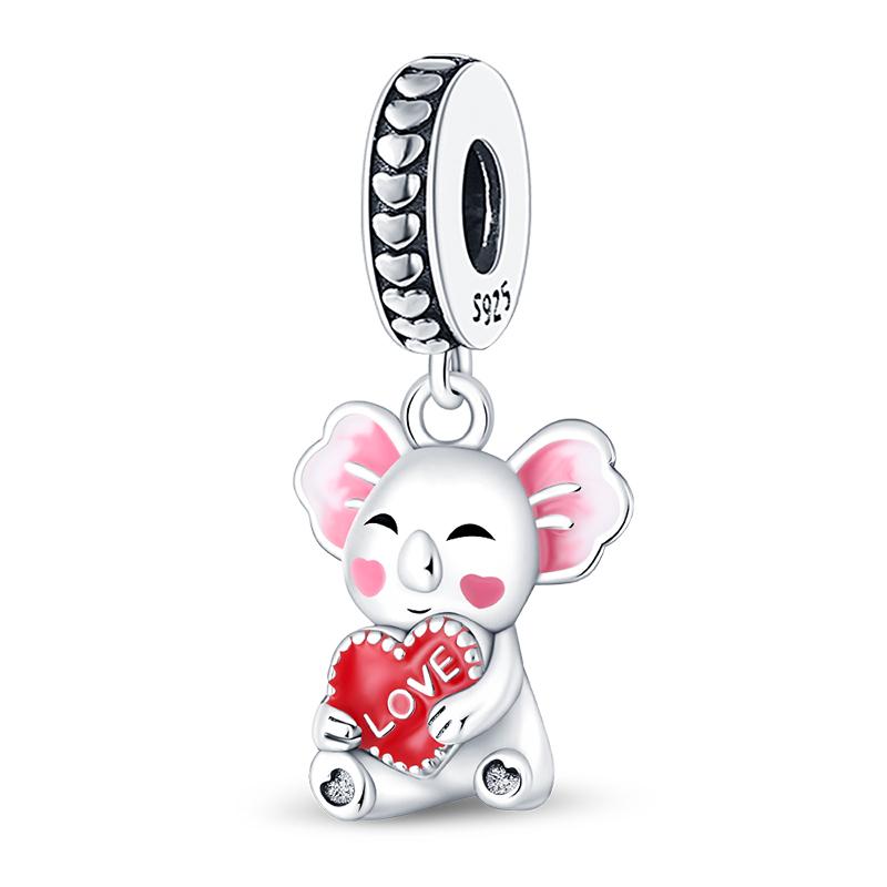 Jungfräuliches Kupfermetall Koala Elefant Kaninchen Haustier 3mm Charm Perlenkomponenten Perlenkomponenten Anhängerperlenkomponenten Ideal Entworfen für Geburtstage Hoch