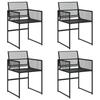 VidaXL Chaises de jardin lot de 4 noir résine tressée, siège de jardin, chaise de patio, chaise de salle à manger de jardin, 4008578