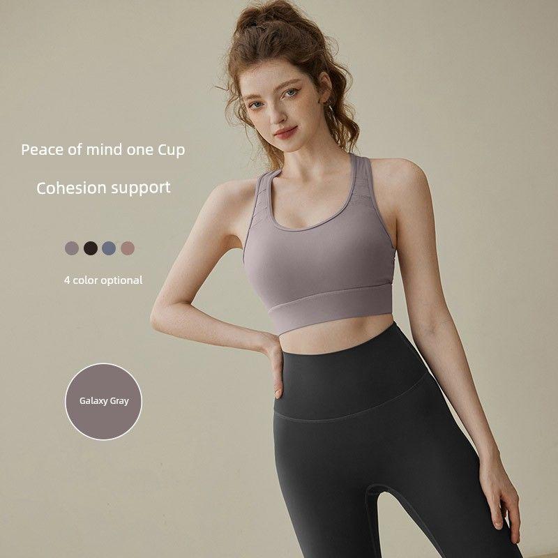 

Ole Discount Sports Underwear Women Beauty Back Bra Pilates Fitness Yoga Clothes Anti-sagging Sports Vest Women Galaxy Gray M