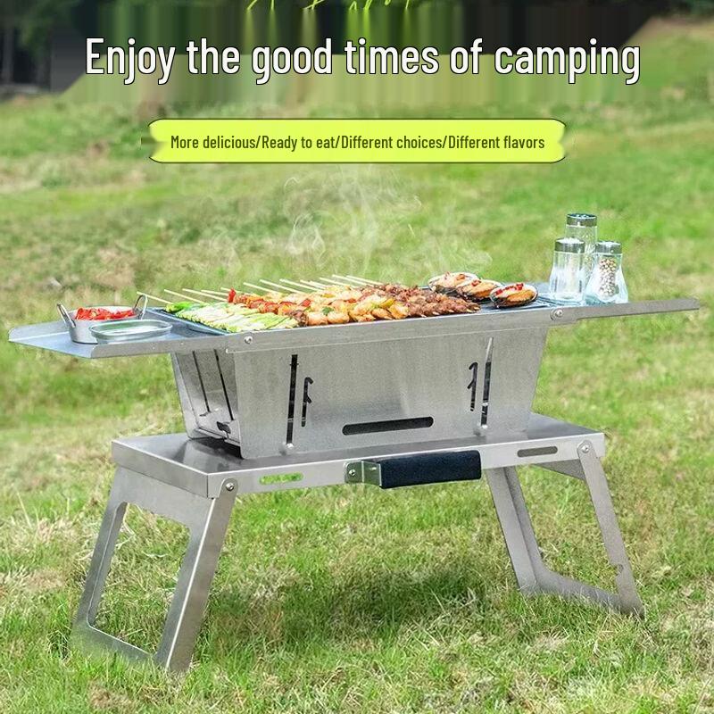 Explorer Portable Folding Stainless Steel BBQ Grill