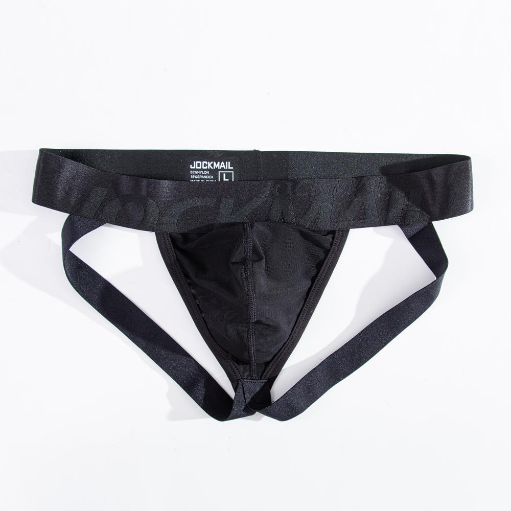 Jockstraps JOCKMAIL Ultra Thin Mesh Material Sexy Men's Thong Underwear Fashion Translucent Thongs Underpants