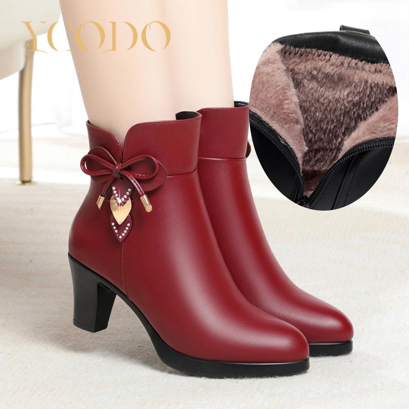 2023 Весенне-осенне-зимние женские модные повседневные кожаные сапоги на высоком каблуке 41