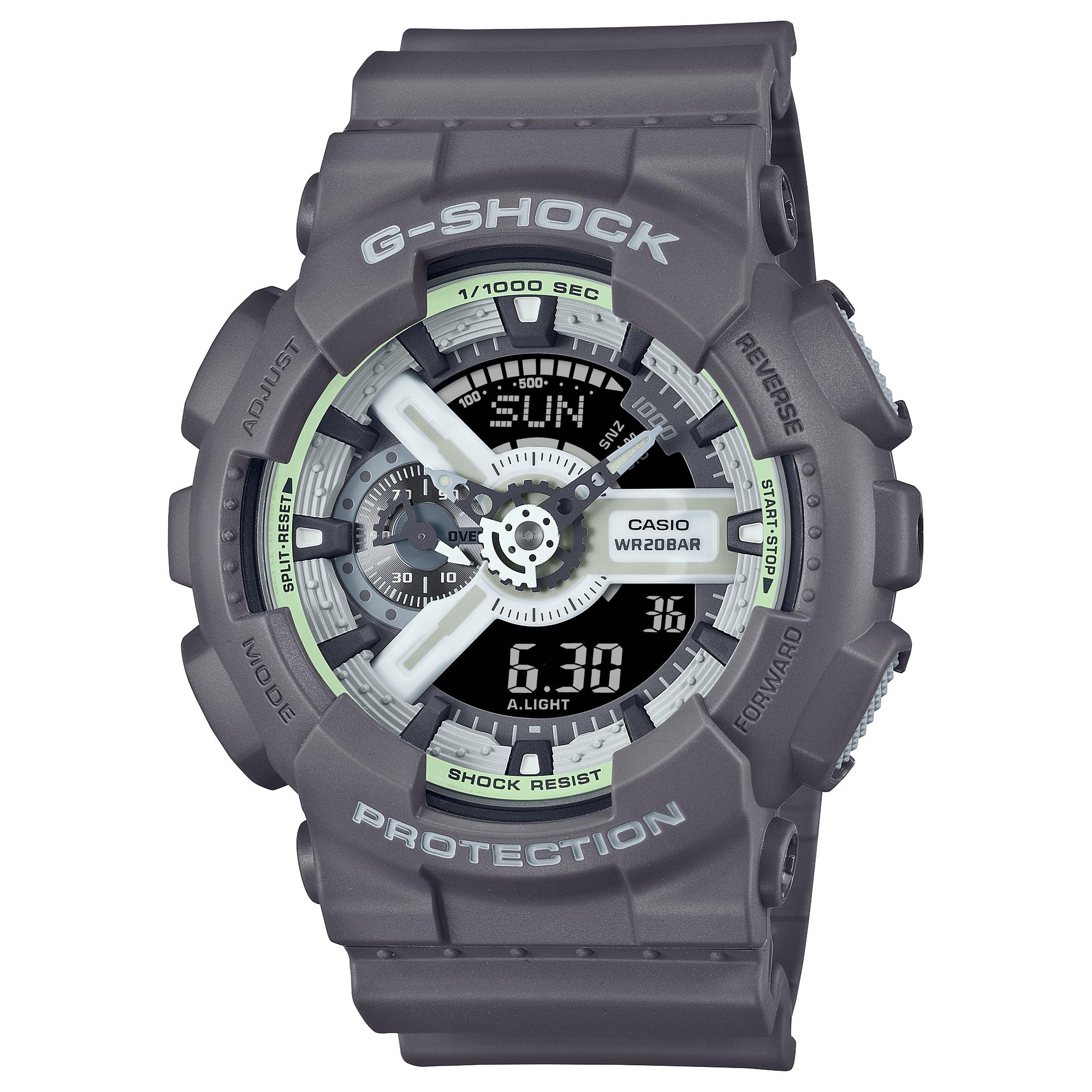 

Casio G-SHOCK Men s Resin 200M Water Resistant Digital Shock Resistant Quartz Watch GA-110HD-8A серый
