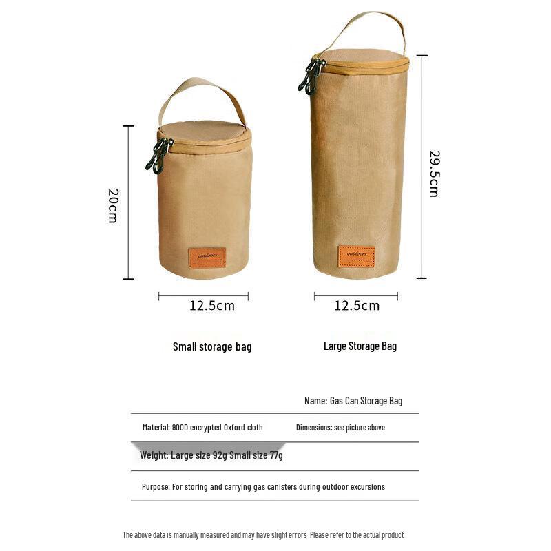 Outdoor Portable Camping Lantern and Gas Canister Storage Bag