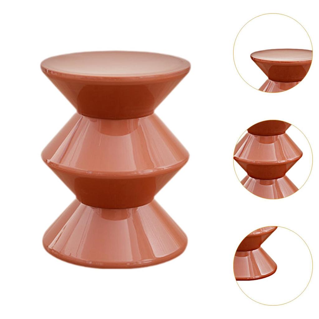 PP Hourglass Shape Stool As Bedside End Table, Space Efficient Entryway Bench
