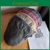Washed Water Classic Cotton Beret Hat With Sunshade And Breathable Design