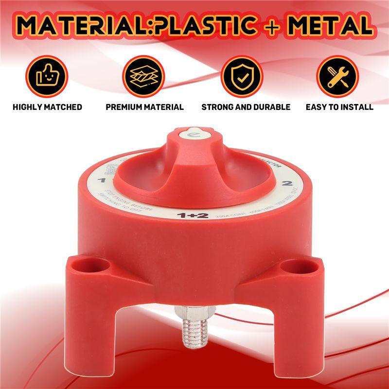 N60R-DC 32V 350A Battery Switch 4-Position Selector Marine Boat Battery Selector Switch Disconnect For Marine Boat