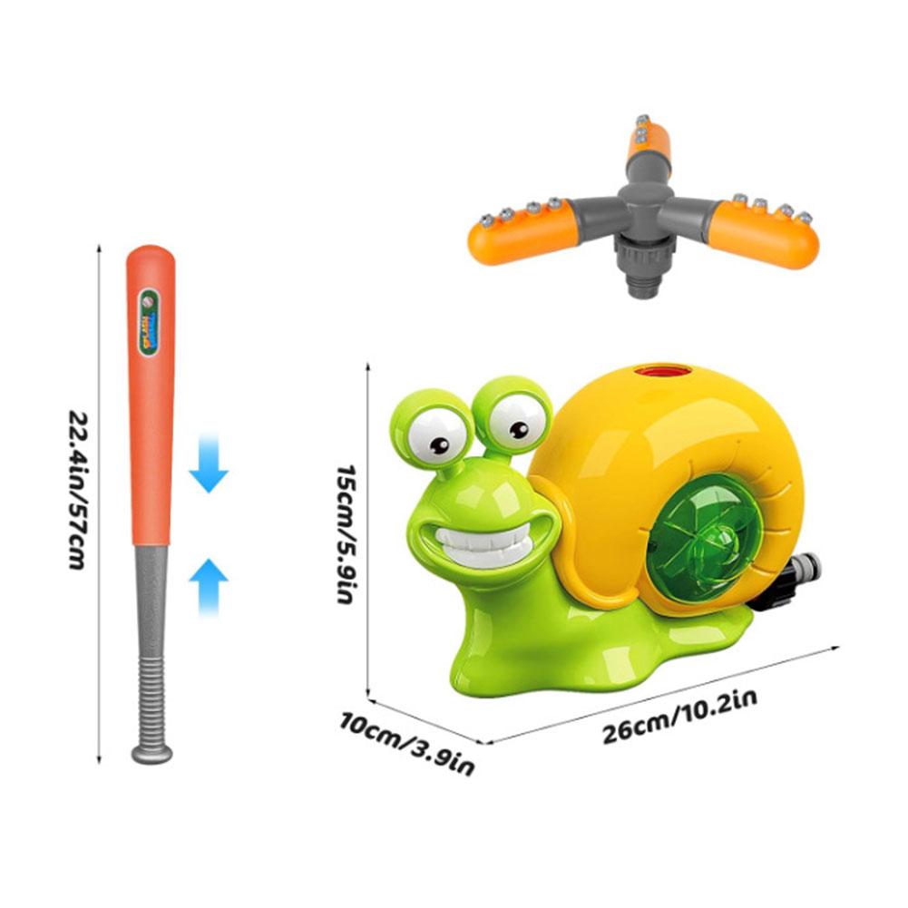 Cartoon Snail Water Sprinkler Baseball Toy Summer Water Game Outdoor Water Toys for Kids Summer Backyard Pool Party Fun