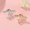 Vintage Golden And Silvery Old Style Fighter Jet Metal Brooches Bomber Shaped Lapel Pins For Sky Dream