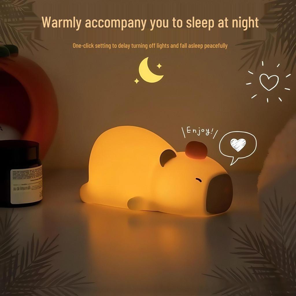 Pat Pat Silicone Pear Night Light - Cute Eye Protection Sleep Companion for Girls