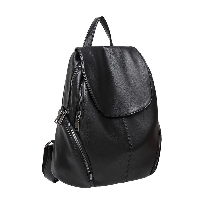 New Summer Backpack for Women Korean Style Casual Soft Leather Travel Backpack Korean Style College Style School Bag