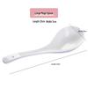 White Ceramic Long-Handle Ladle - Scratch-Resistant, Large Soup Spoon for Commercial and Household Use
