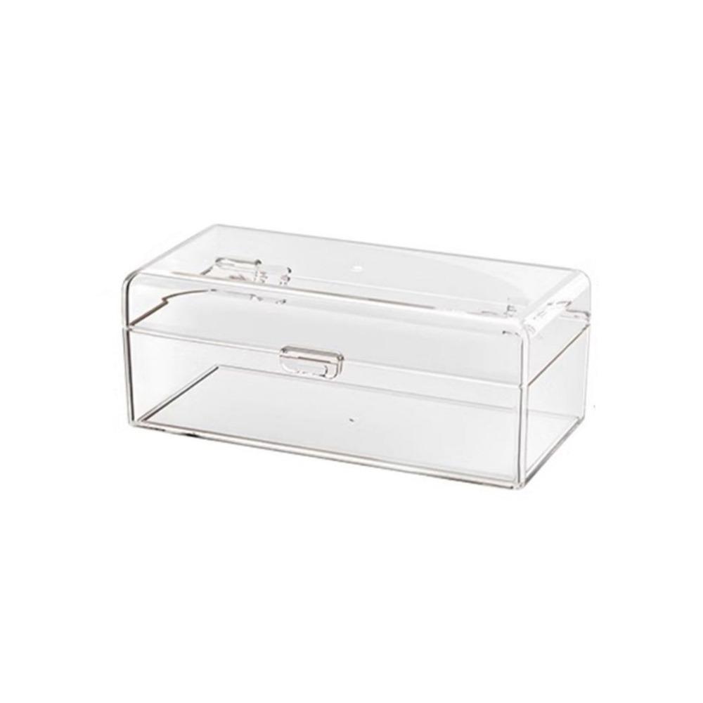 Clear Makeup Brush Holder Plastic Cosmetic Storage Box Durable Transparent Storage Box  Living Room