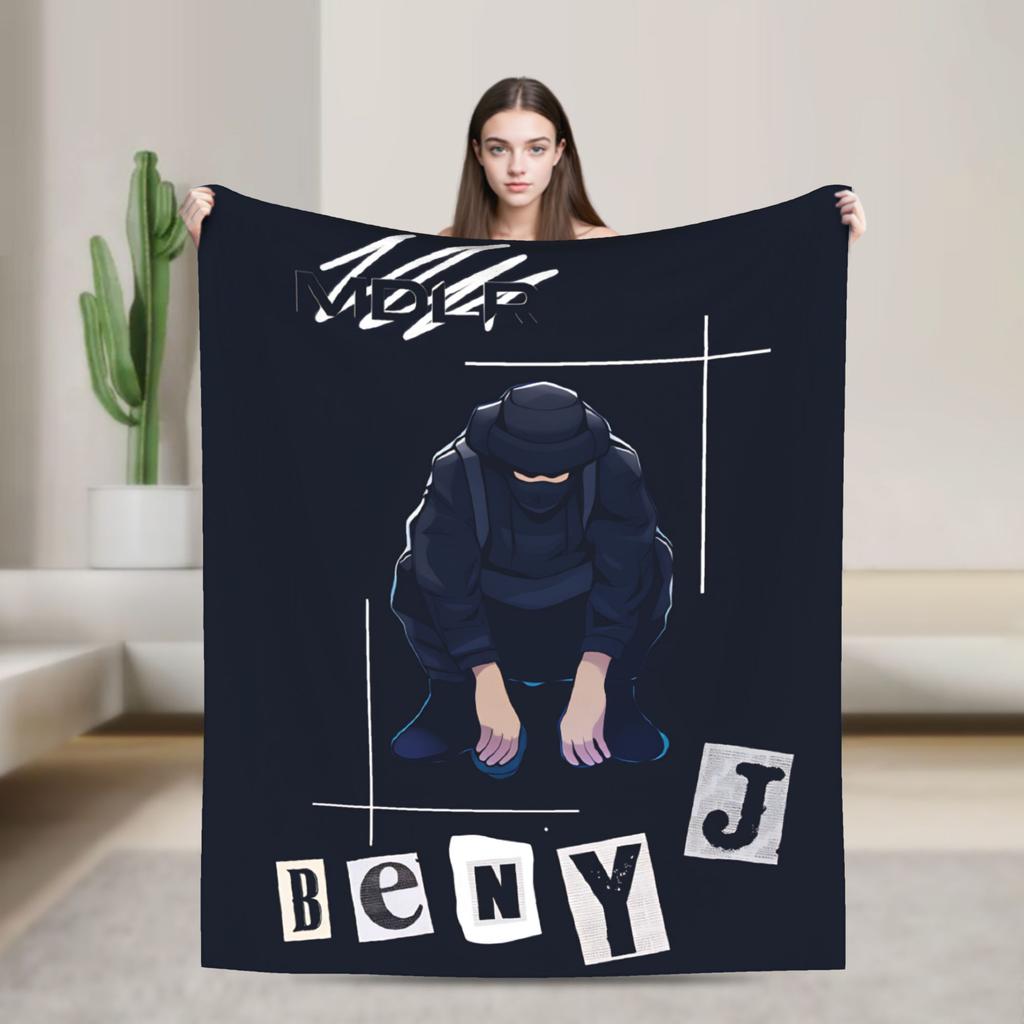 B-bENY Rapper JR Warme Weiche Decke Flugzeugreise Plüsch Überwurfdecke Druck Außen Flanell Tagesdecke Sofa Bettbezug