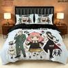 Biancheria da letto con motivo Spy Family Set Copripiumone Federe Regalo di Compleanno per la Casa(1 * copripiumino + 2 * federa, senza nucleo)