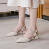 Large Size Women's Shoes 41-43 Summer Sandals Fat Feet Instep Width and Height 2025 New Bag Head Thick Heel High Heels Women