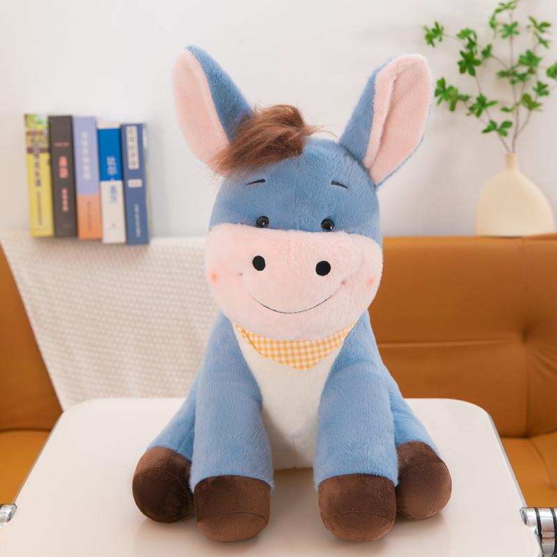 Donkey Cartoon Plush Toy Stuffed Animal Doll Cute Decoration Kids Gift Birthday