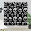 Set mit 2 Halloween-Totenkopf-Motiv-Vorhängen Thermoisolierend Wohnraum-Dekoration Horror-Schlafzimmer-Fenstervorhang Lichtblockierend Für Hergestellt Polyester