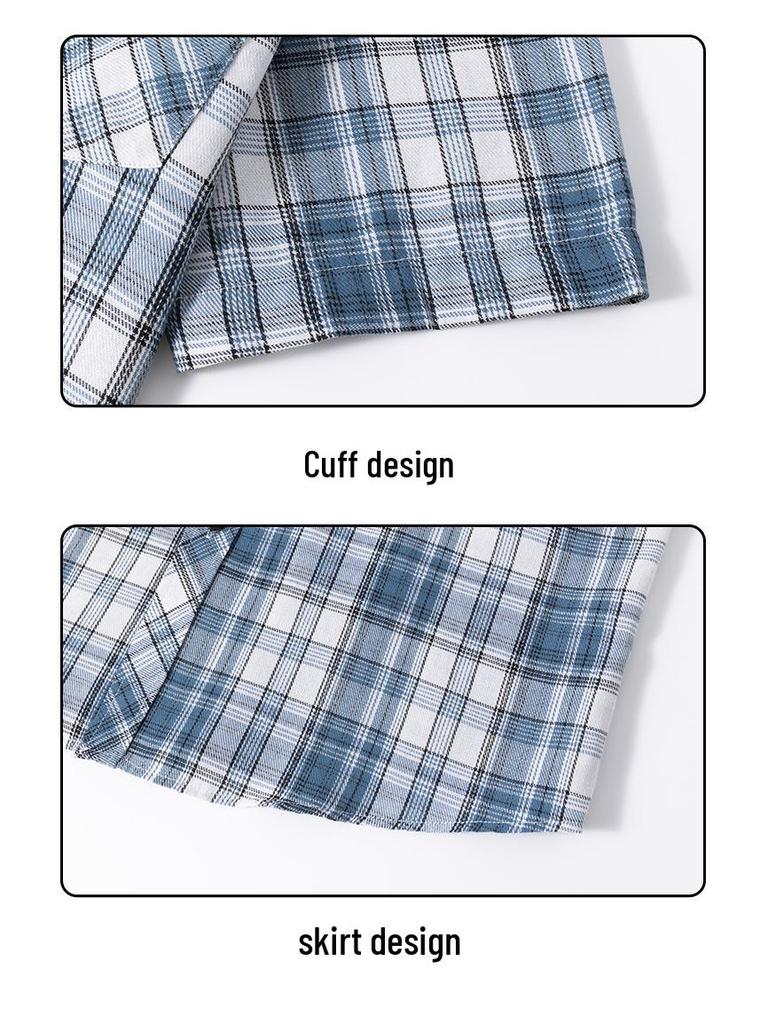 Trendy Men's Hong Kong Style Plaid Shirt - Casual Summer Short Sleeve