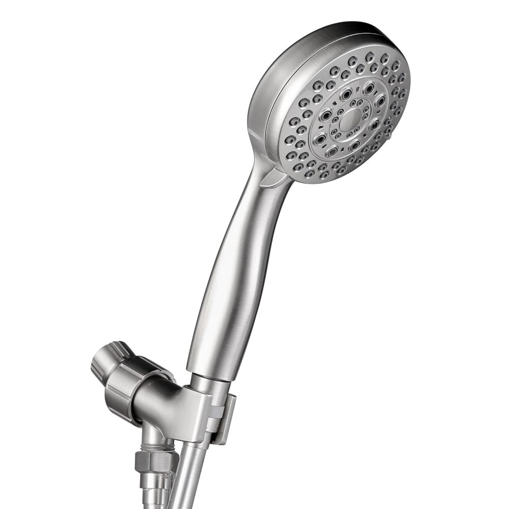 5-Setting Shower Head with Handheld, High Pressure Bathroom Shower Head with Holder, Brushed Nickel Detachable Showerhead Set (as the picture,ABS Plastic)