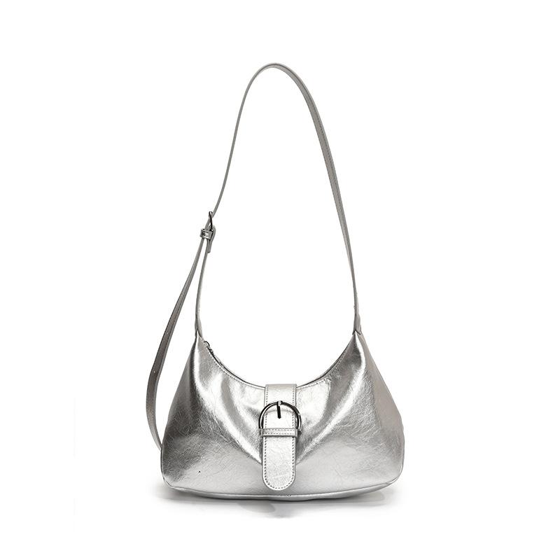 This Year, the Popular Bag Ladies 2025 New High-end Retro Shoulder Bag Fashionable Texture Underarm Bag Method Stick Bag