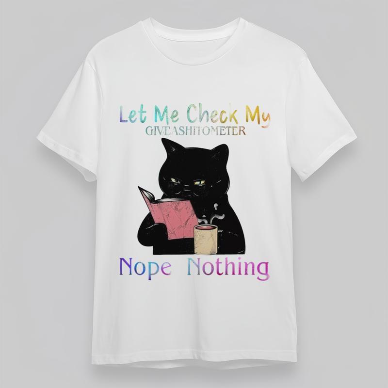 

Women s Plus Size Fashion Trend Classic T-Shirt Sarcastic Black Cat Graphic Tee M