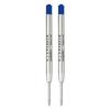 Recharge Bille - PARKER - Quinkflow - Pointe Moyenne - Encre Bleue - Blister X 2