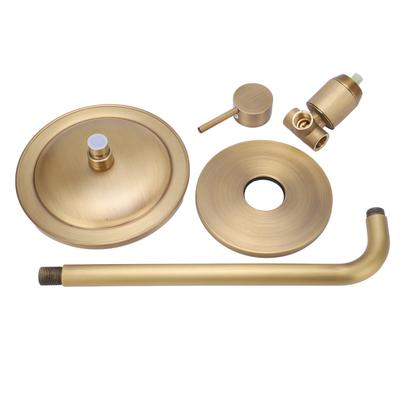 Waterfall Shower Head Set Corrosion Resistant Brass Retro Style Cold Hot Water Mixing Rain Shower