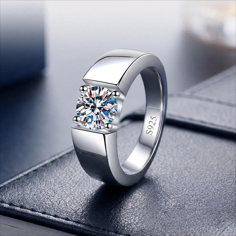 1ct D VVS1 Moissanite CopperMan Ring Classics for Man Beautiful Fashion Wedding Engagement Jewelry Party Gifts
