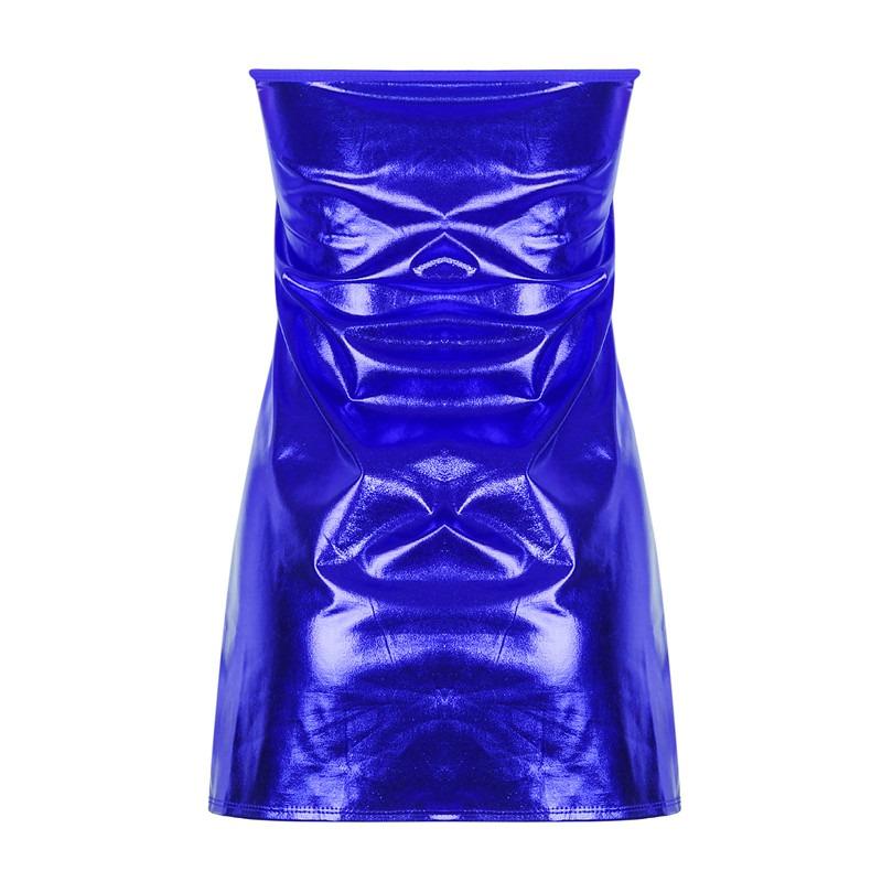 Glisten PVC Faux Leather Minidress Bodystockings Babydoll Lingerie Sets Underwear Bodysuits