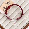 Sterling Silver Unicorn Bracelet with Red String - New Chinese Style, Year of the Ox, Women's Lunar New Year Gift.