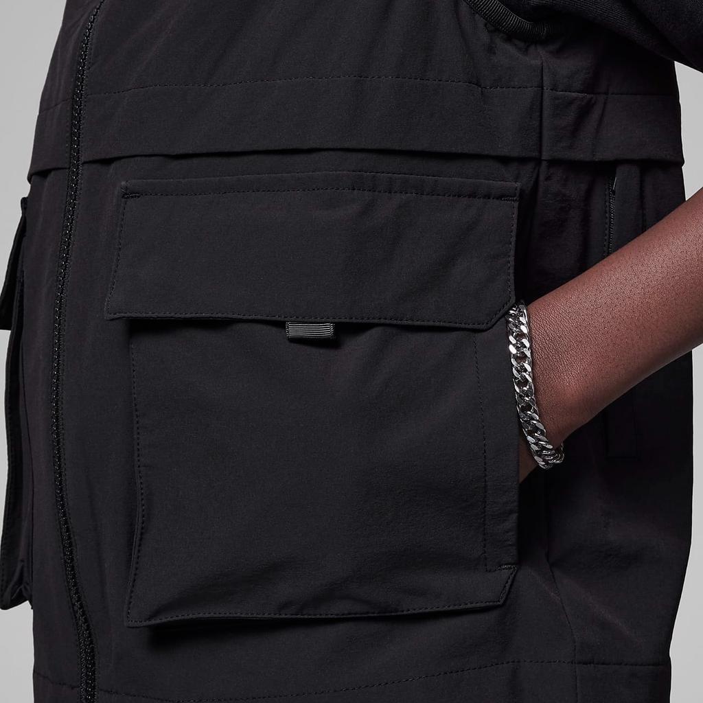 Jordan Flight Solid Color Multi-Pocket Work Vest Kids Vests Black FV3154-010