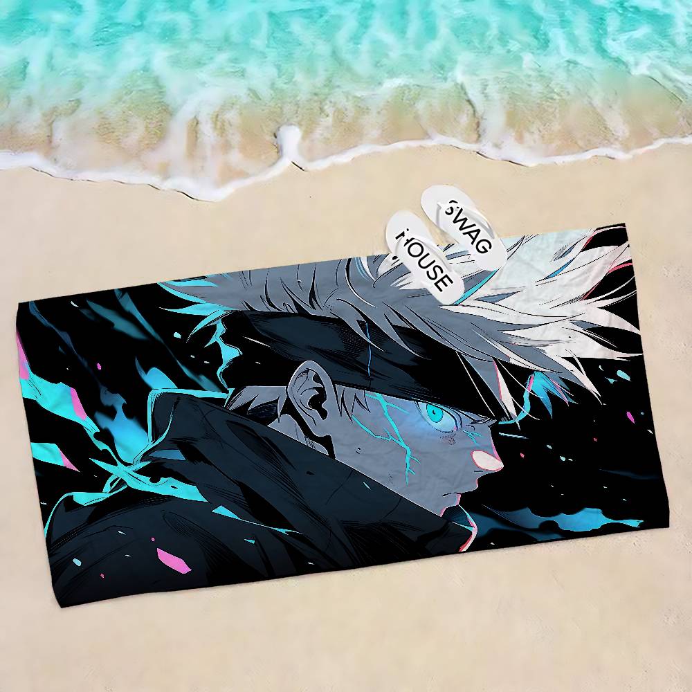 S-Satoru G-Gojo Anime Microfiber Beach Towel Absorbent Quick dry Soft Yoga Swimming Resort Mountain Climbing Towel