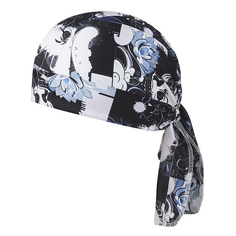 Printed Bandana Headband Sweat Absorbent Soft Pirate Hat for Men Outdoor Cycling Mountaineering Travel