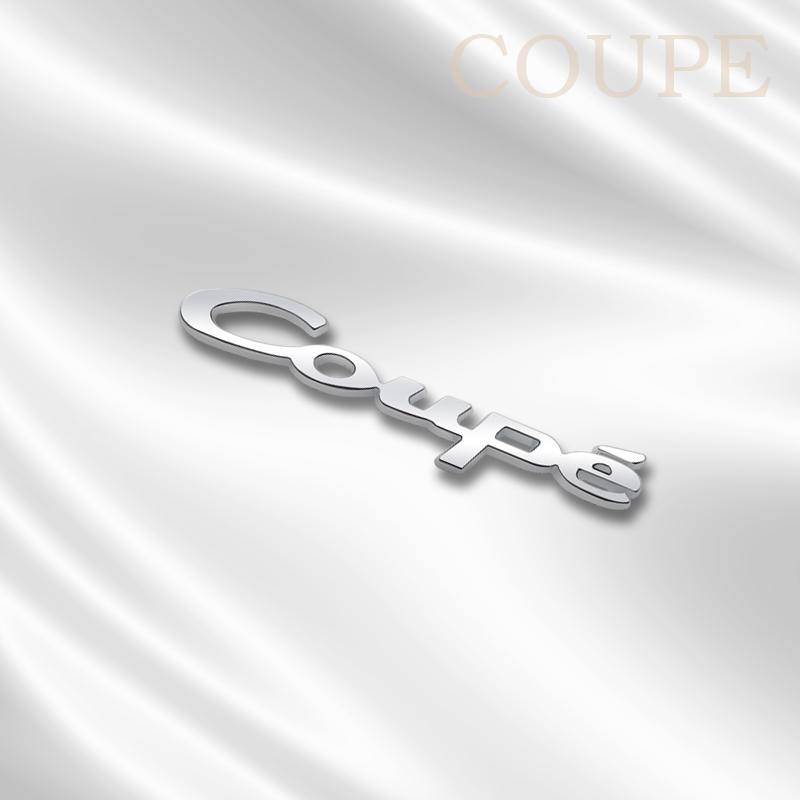 3D Badge Coupe Design Car Sticker Rear Trunk Body Letters Emblem For Ford Toyota Honda Hyundai Acura Mitsubishi Opel Accessory