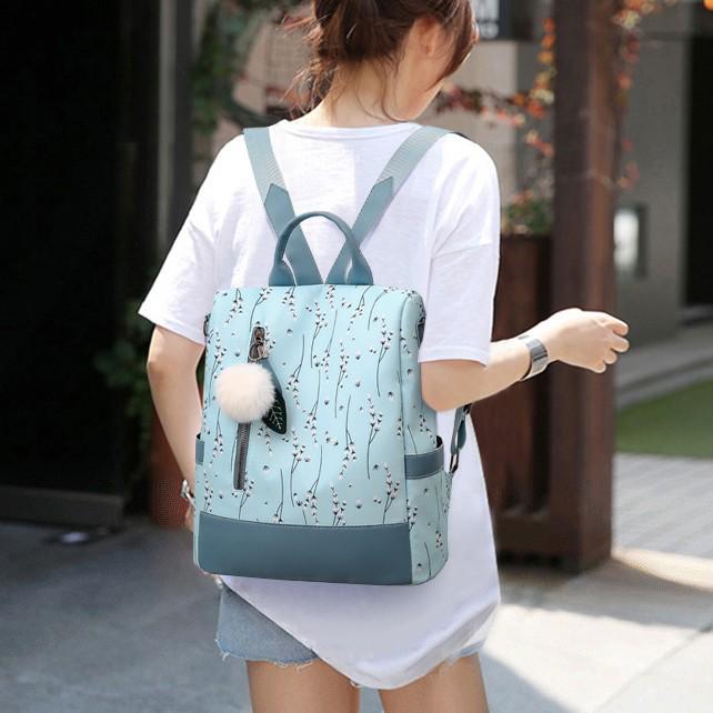 New 2025 Oxford Cloth Women’s Casual Korean Style Printed Anti-Theft Backpack