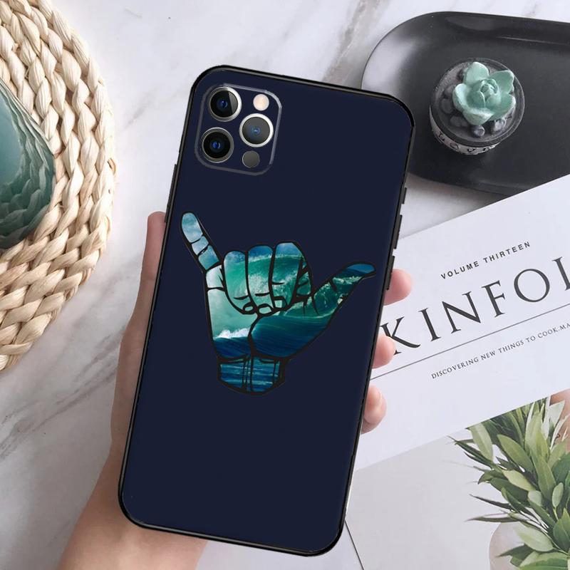 Surfer Surf Hang Loose Shaka Hülle Für iPhone 15 11 12 13 14 Pro Max XS XR X 7 8 Plus 12 13 Mini 16 Pro Max Weiche Hülle