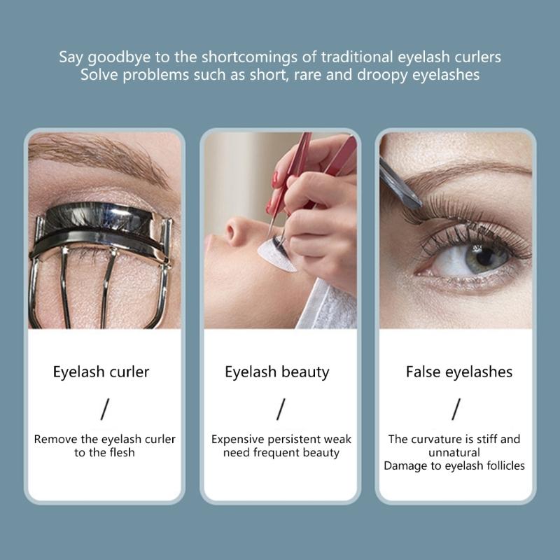 Quick Heating Lash Curler Rechargeable Mini Eyelash Styler Portable Makeup Tool for Lasting Eye Lashes Curling