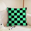Fashion CCheckerboard Plaid Cushion Cover Plush Fabric Soft Double Sided Print Sofa Cushion Cover Throw Pillow Covers