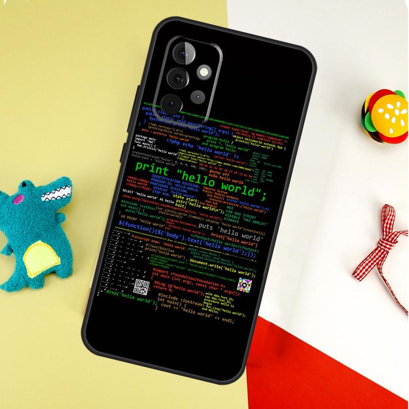 Programming Languages Case For Samsung Galaxy A54 A34 A24 A14 A12 A22 A32 A42 A52 A72 A52S A51 A71 A13 A53 Cover