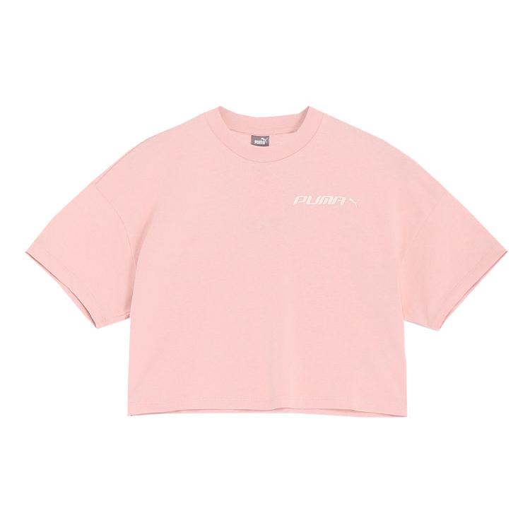 

New PUMA CORE HERITAGE T Shirt Women s Pink 680702-47 S