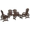 VidaXL Salon de Jardin 4 pcs, Sièges avec Dossier et Accoudoirs, Ensemble de Meubles, Mobilier de Terrasse Patio, Bois de 3207126