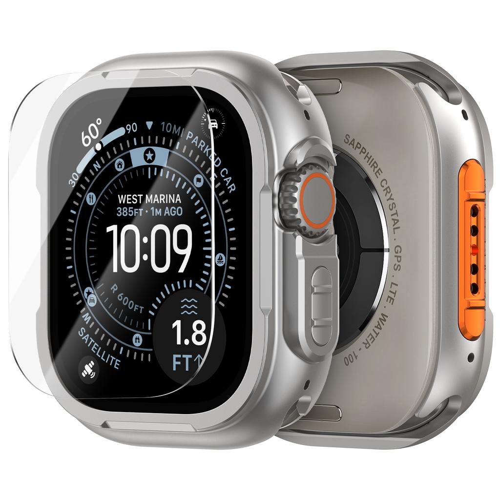 Funda para Apple Watch Ultra 3 2 49 mm Parachoques Protector Resistente con Protector de Pantalla Cubierta de Aleación de Zinc de Lujo iWatch Ultra2 49 mm