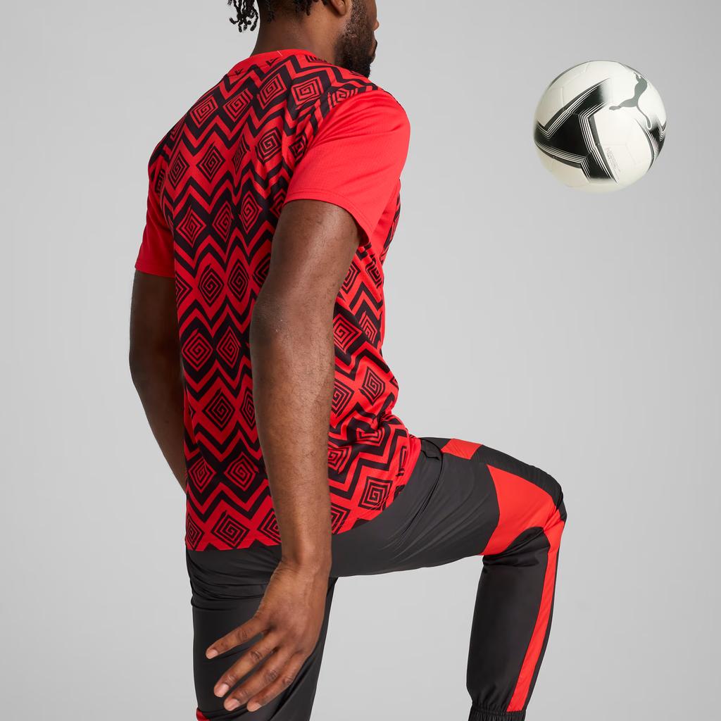 Puma X Egypt Collaboration Fashion Comfortable Slim Fit Short Sleeve Football Shirt Men Tops Red Black 777141-01