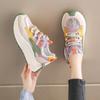 Trend versatile thick-soled heightening women's shoes 2025 summer new color matching student breathable mesh single shoes sports and leisure