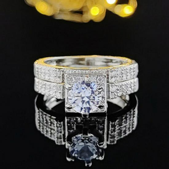 Women's Micro-Paved Diamond Combination Ring