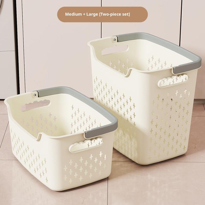 Large Capacity Clothes Basket Household Laundry Basket Bedroom Bathroom Storage Basket.