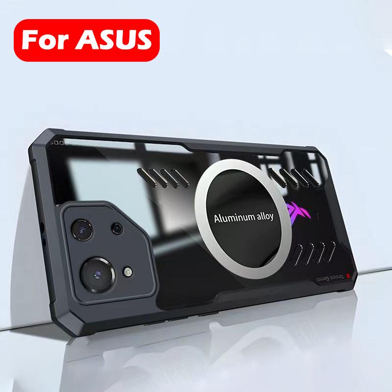 Originalhülle für Asus ROG Phone 6 7 8 Pro Graphen-Wärmeableitung Autohalterung Schwarze Abdeckung Schale